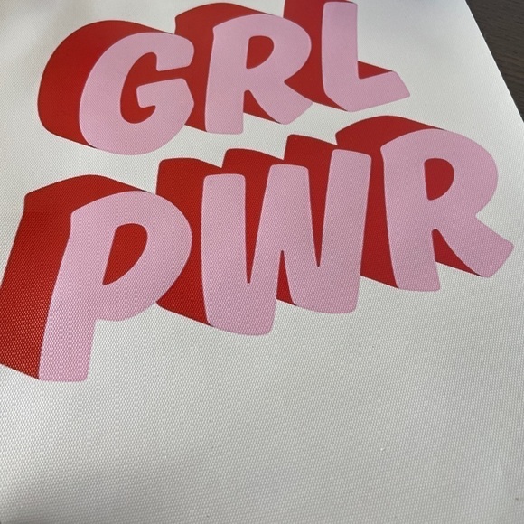 Urban Outfitters UO Feminist Canvas Print Poster Girl Power Pink - Picture 4 of 6
